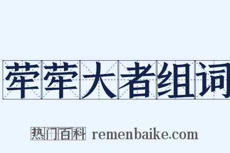 荦荦大者组词是什么意思的图片